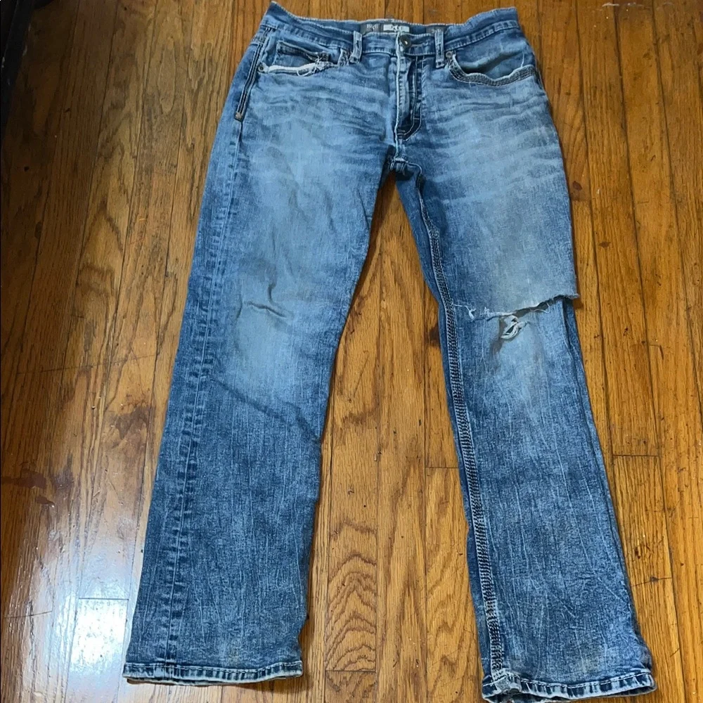 BKE Jake Bootleg  Men's Blue Denim Distressed Jeans - Size 31